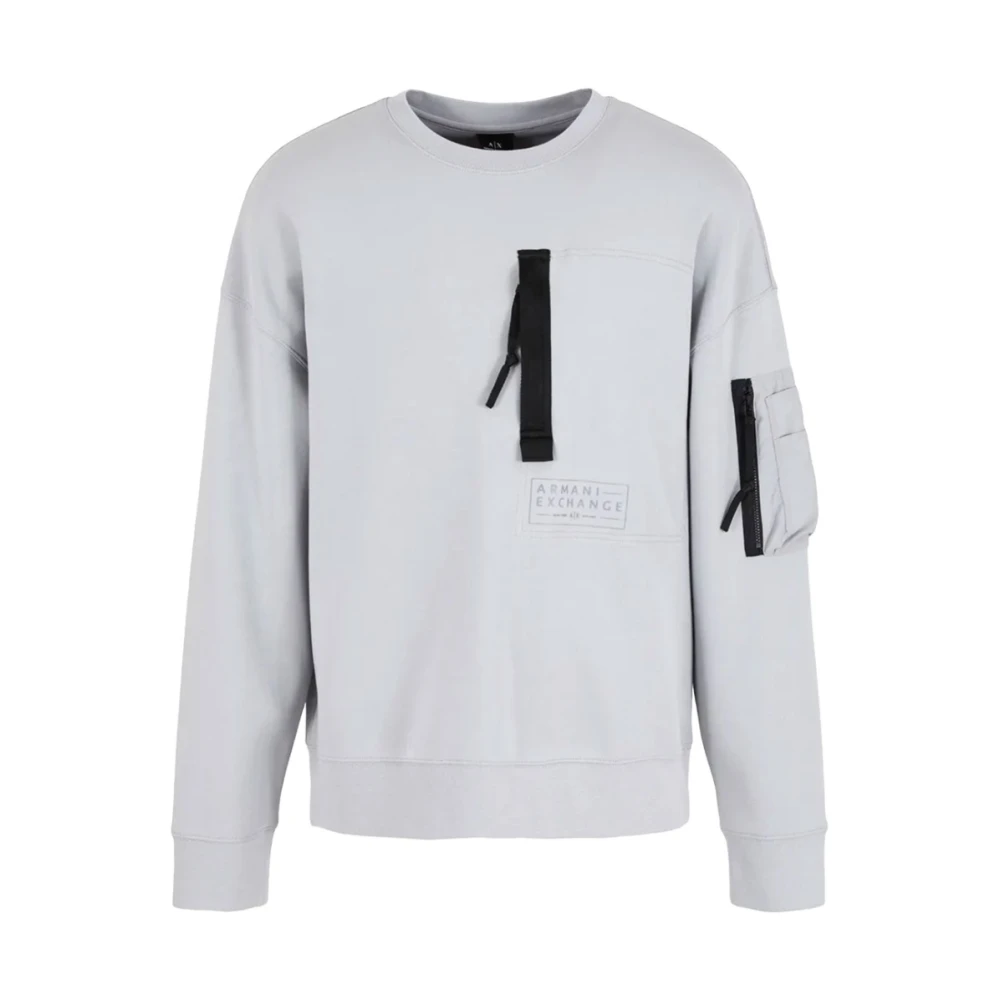 Armani Exchange Sweatshirt met labelprint model 'FELPA'