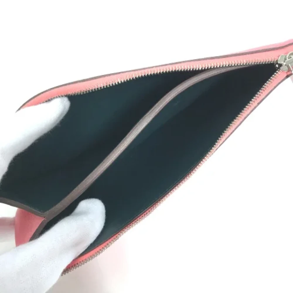Hermès Vintage Pre-owned Leather pouches Pink Dames