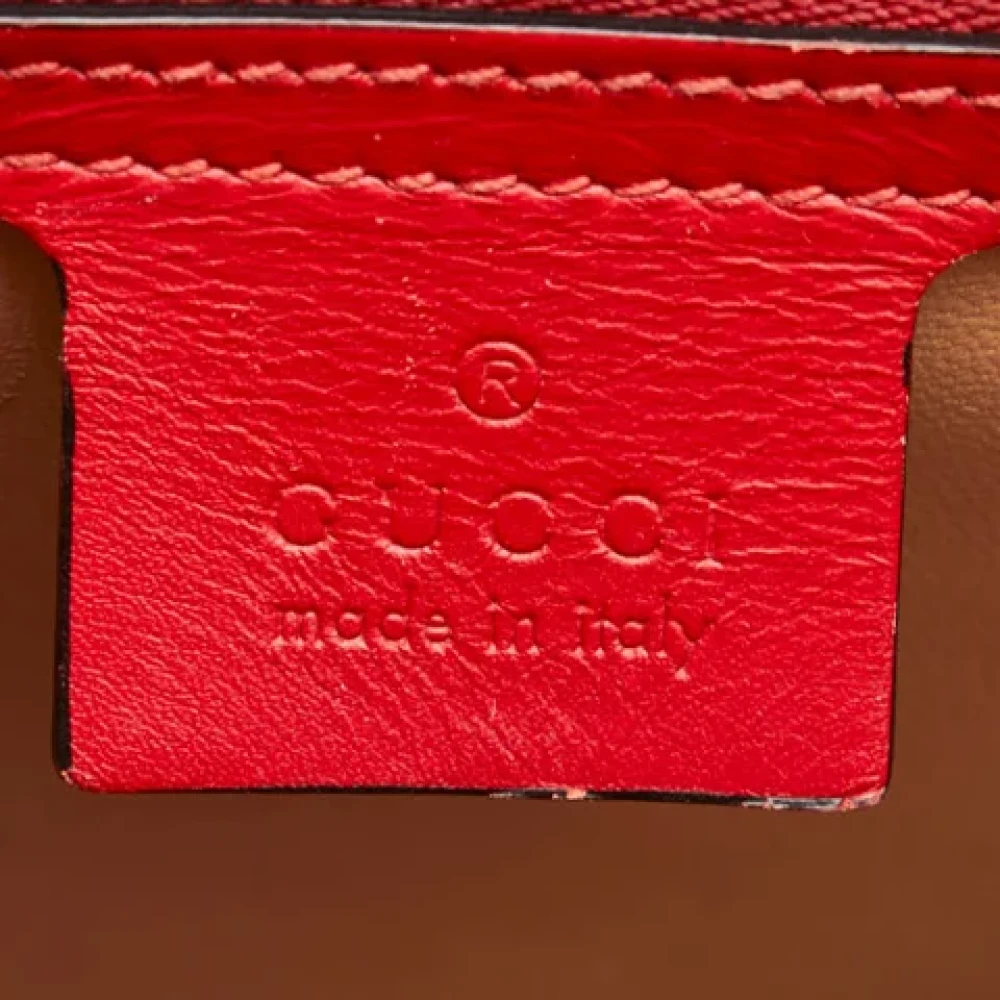 Gucci Vintage Pre-owned Leather handbags Red Dames
