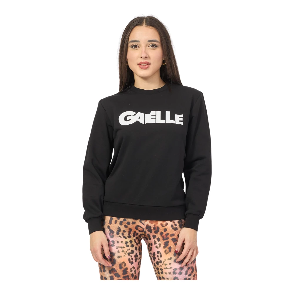 Gaëlle Paris Zwarte trui met voorlogo Black Dames