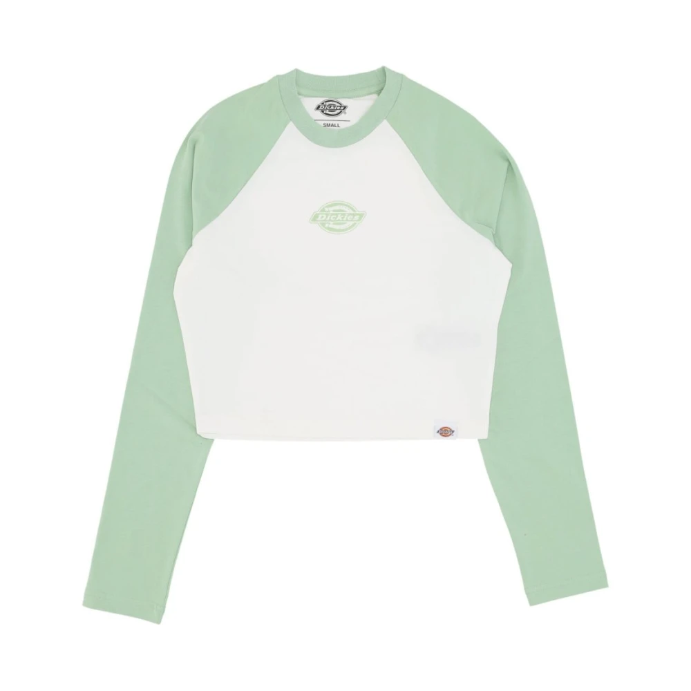Dickies Groene Ronde Hals Longsleeve T-shirt Green Dames