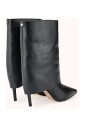 bottine-en-cuir-noir-a-bout-pointu