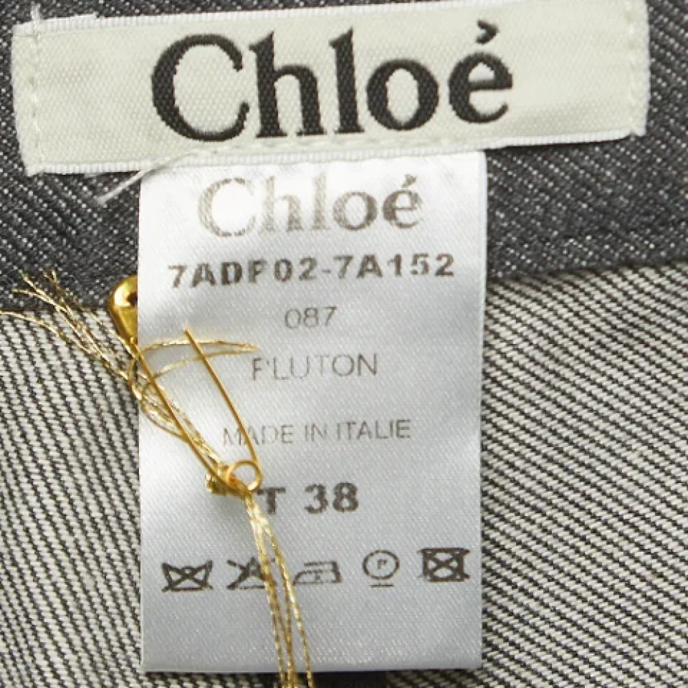 Chloé Pre-owned Cotton bottoms Gray Dames