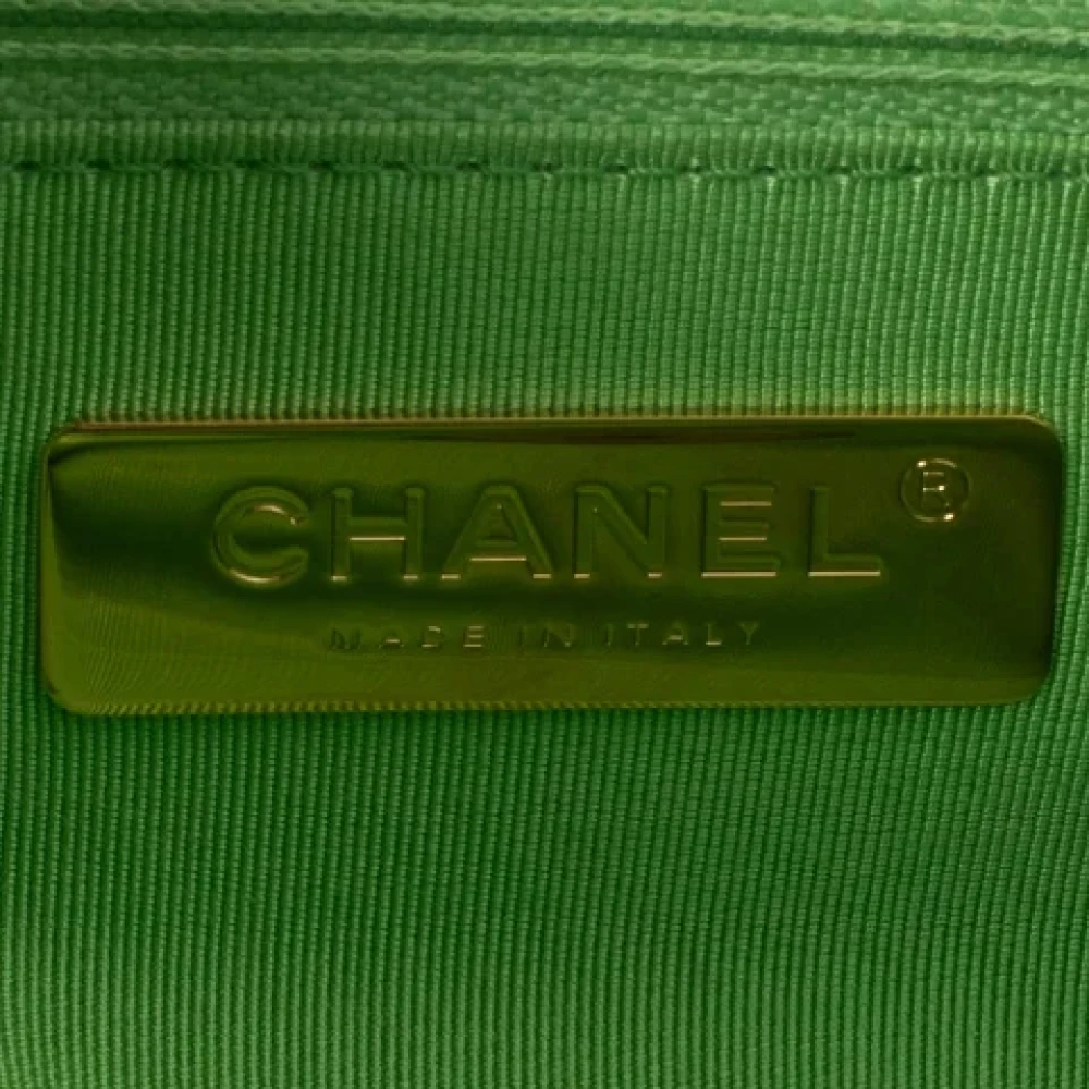 Chanel Vintage Pre-owned Leather chanel-bags Green Dames