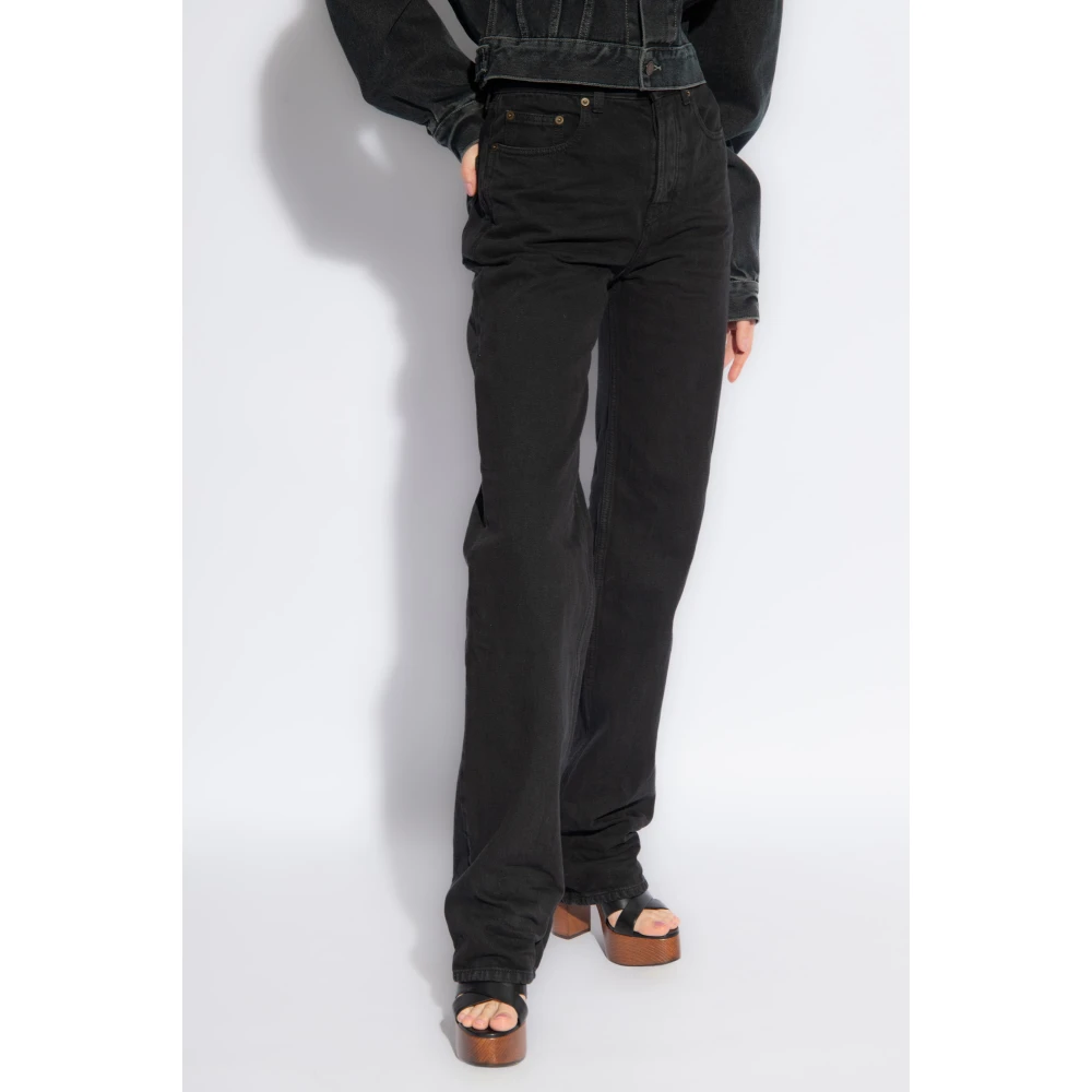 Saint Laurent Jeans met rechte pijpen Black Dames