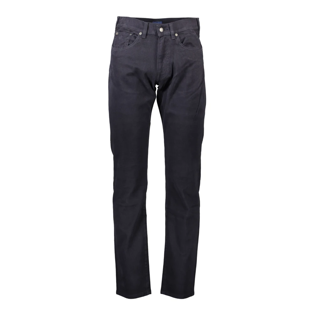 Gant Men's Blue Trousers 5 Pocket Zip Button - Straight Fit Jeans - W30 L34 - Jeans