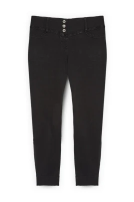 Denim Jeggings med dekorativa knappar