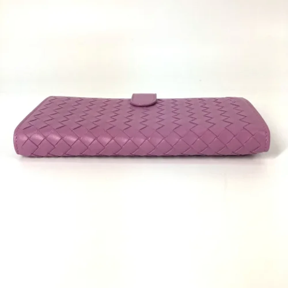 Bottega Veneta Vintage Pre-owned Leather wallets Purple Dames