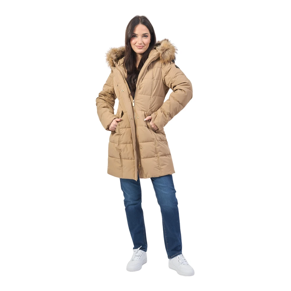 YES ZEE Kameel Winterjas Stijlvolle Mode Brown Dames