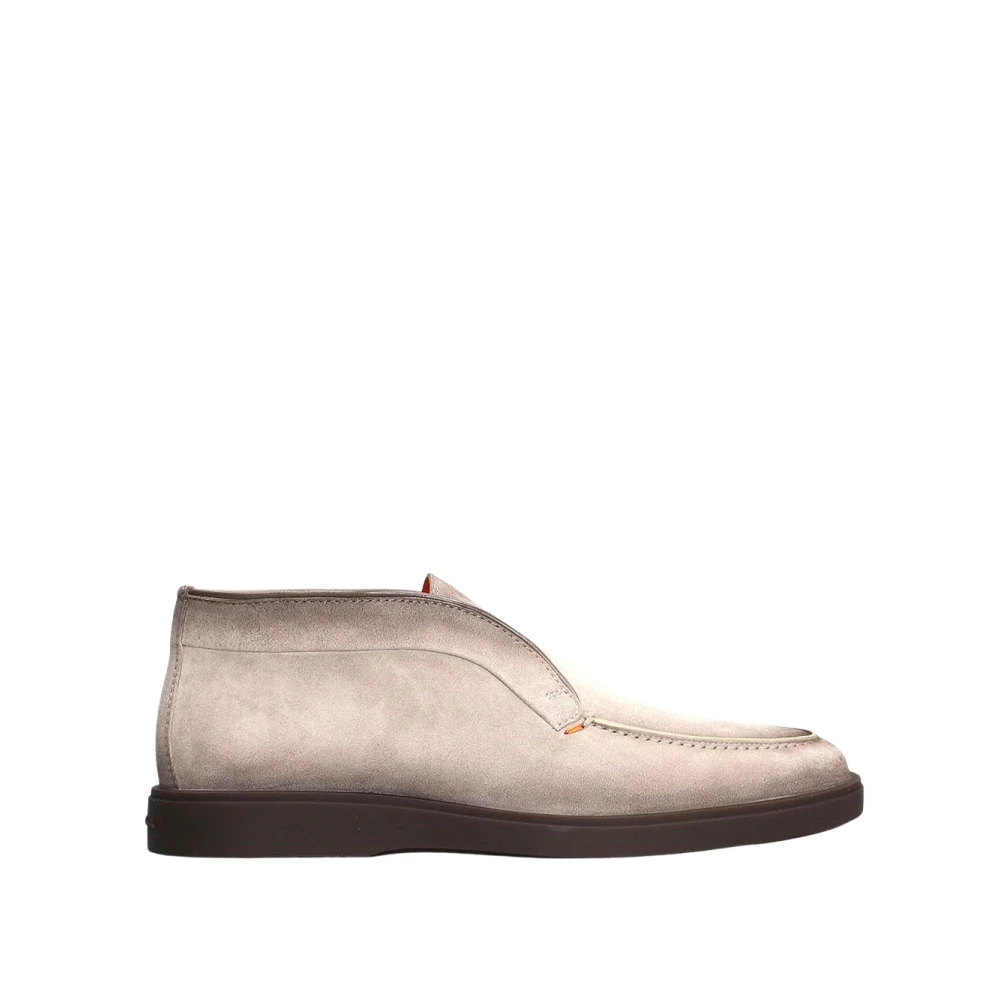 Santoni Men's Beige Desert Ankle Boot - Ankle Boots - 9 1/2 Uk - Shoes