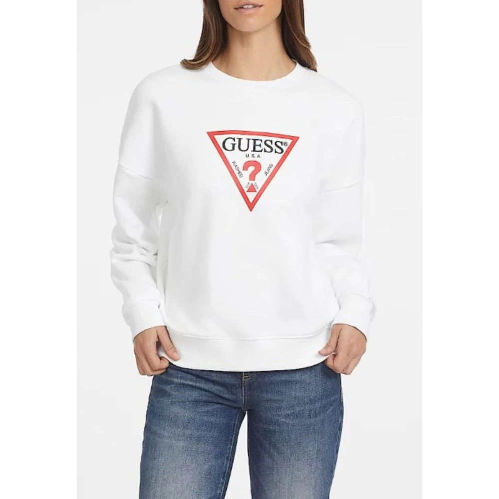 Guess Dames Logo Sweater White Dames