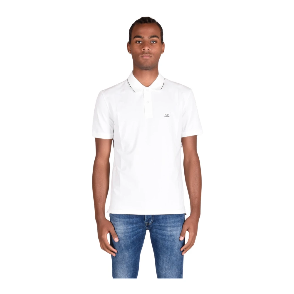C.P. Company Katoenmix Polo Shirt White Heren