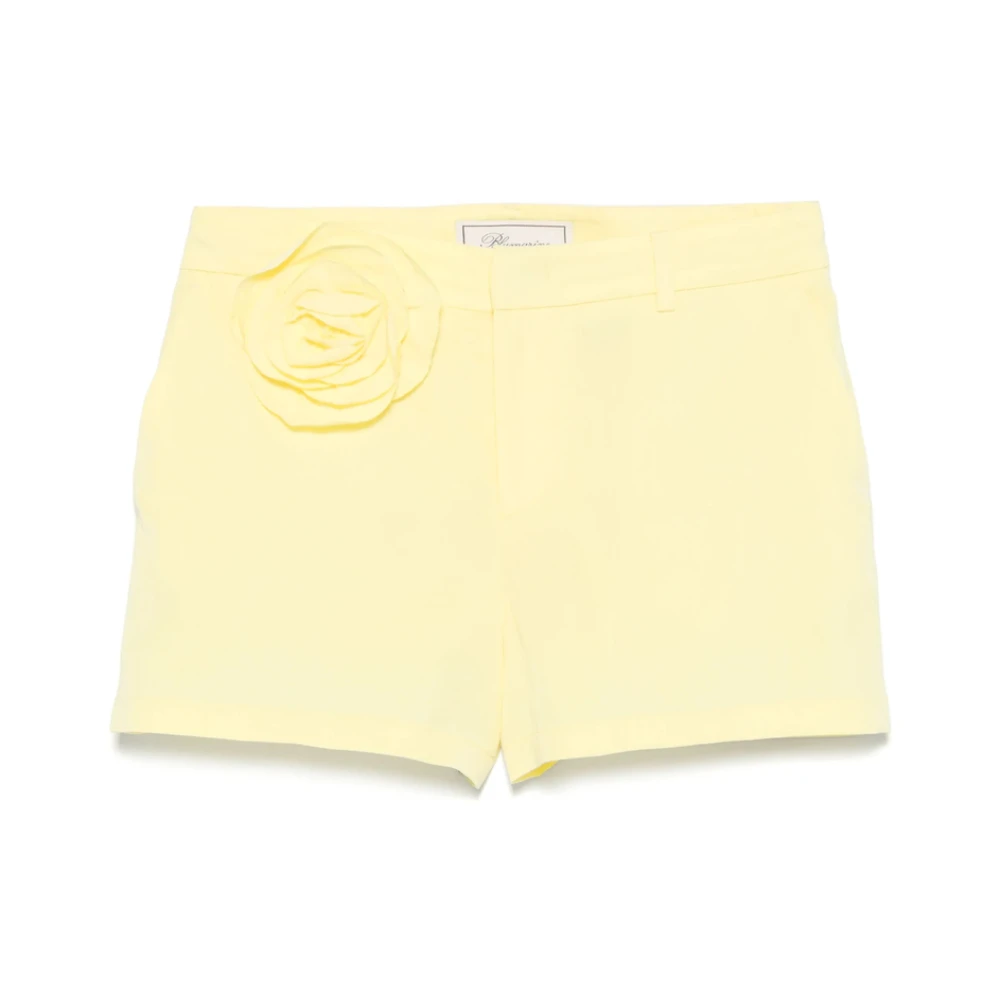 Blumarine Gele Shorts met Knopen en Zakken Yellow Dames