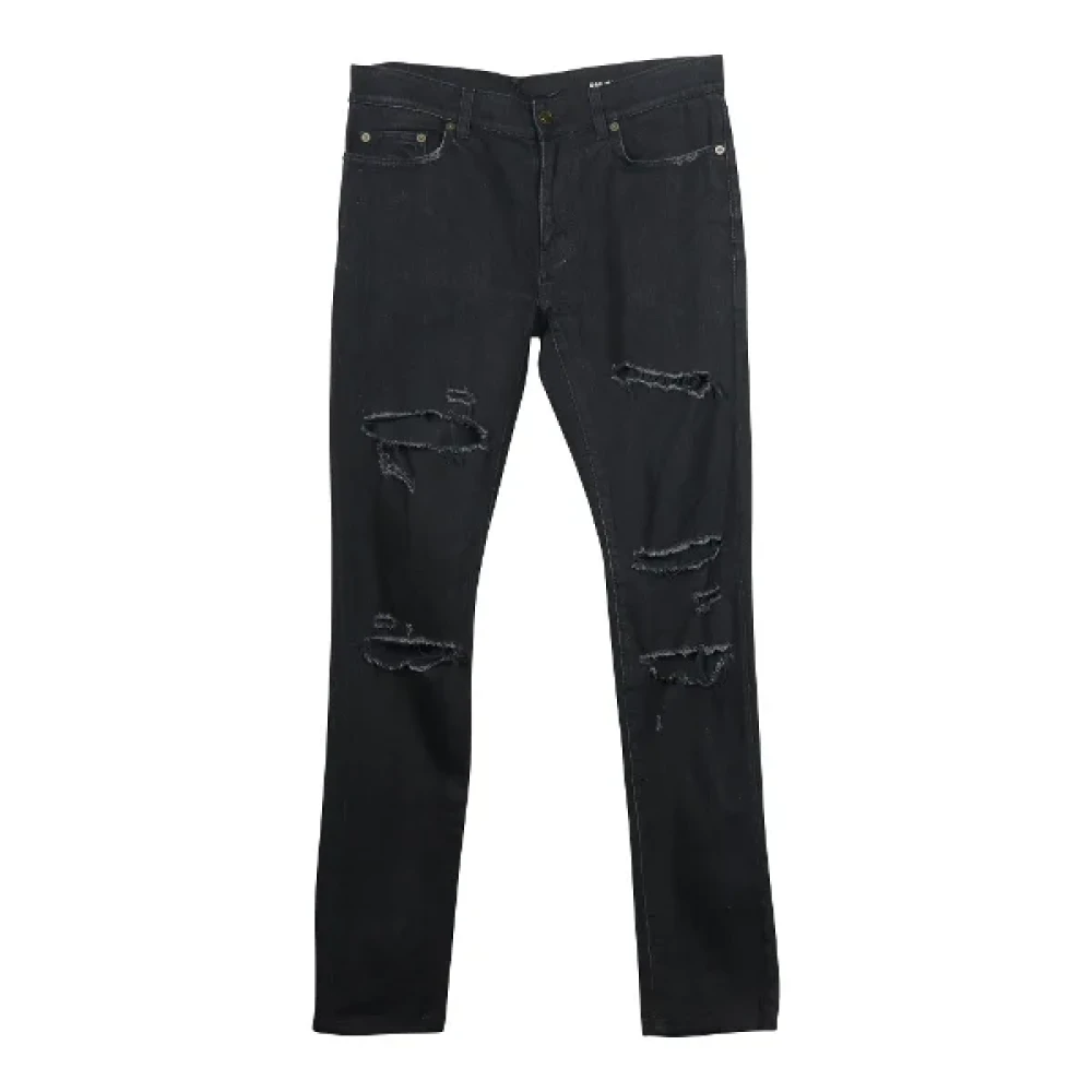 Saint Laurent Vintage Pre-owned Cotton jeans Black Dames