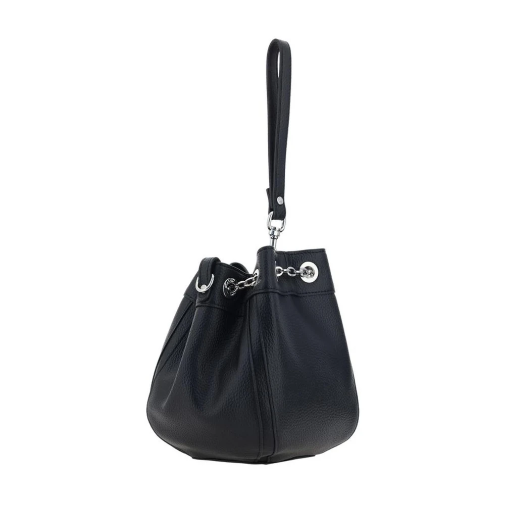 Vivienne Westwood Leren Bucket Bag met Trekkoordsluiting Black Dames