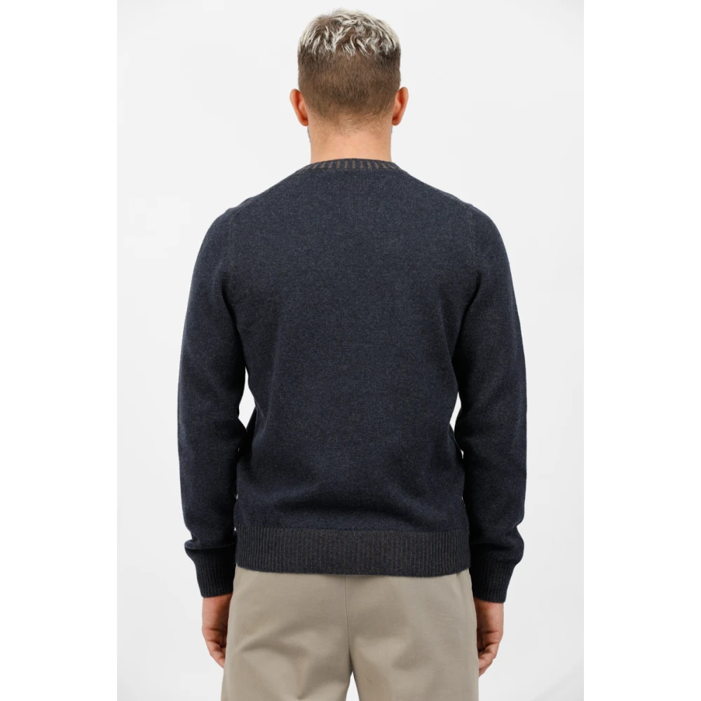 Gran Sasso Ronde hals trui Blue Heren