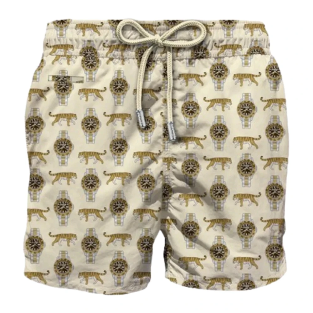 Mc2 Saint Barth Beige Lighting Micro Fantasy Shorts - Male - Beachwear - 2XL - Swimwear