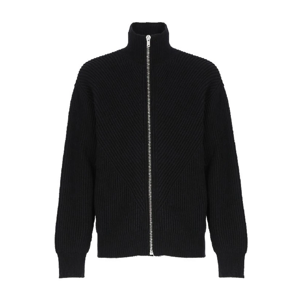 Jil Sander Men's Black Knitwear Cardigan Aw24 - Cardigans - Xl - Knitwear