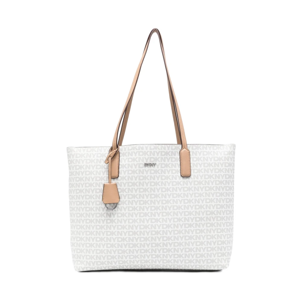 Dkny Women's White Saige East-West Top Zip Tote - Shopping Bags - One Size - Bags