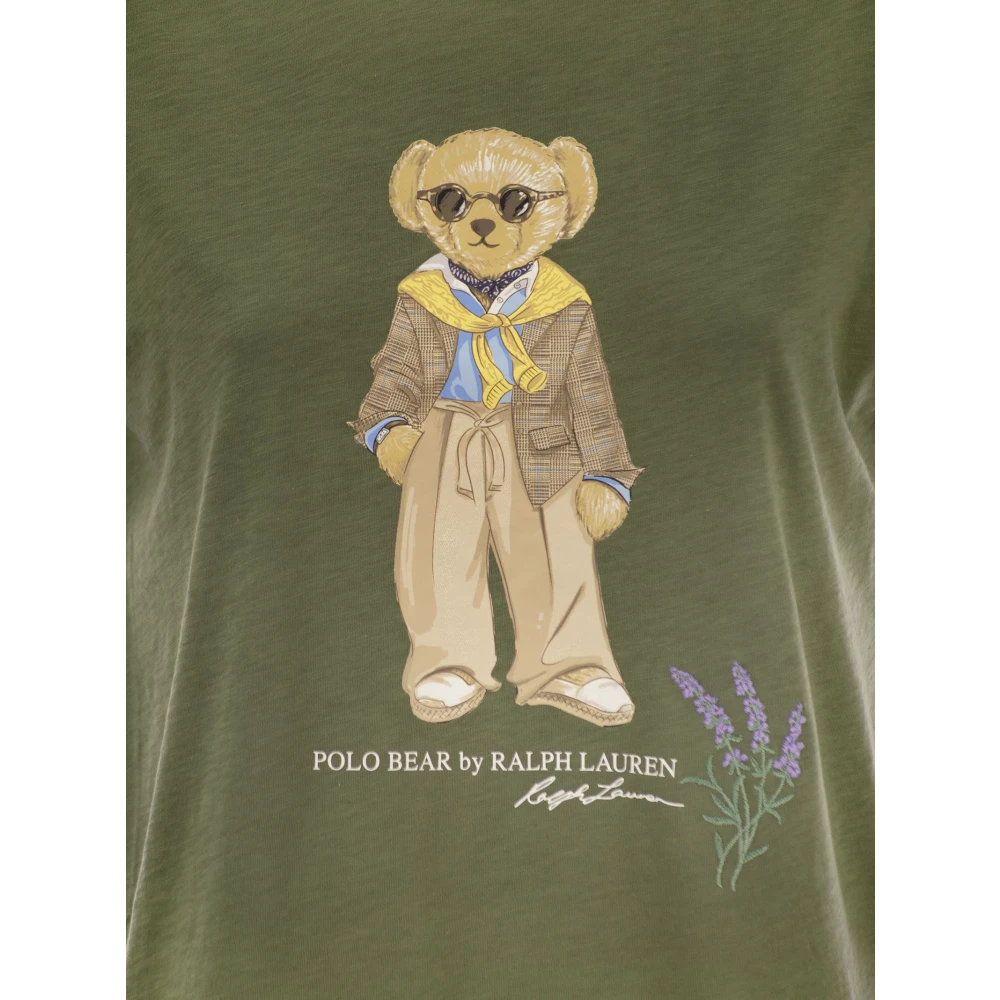 Ralph Lauren Polo Bear Jersey T-Shirt Green Dames