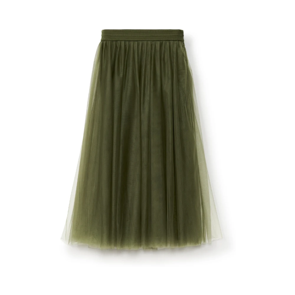 Fabiana Filippi Groene Tule Midi Rok Green Dames