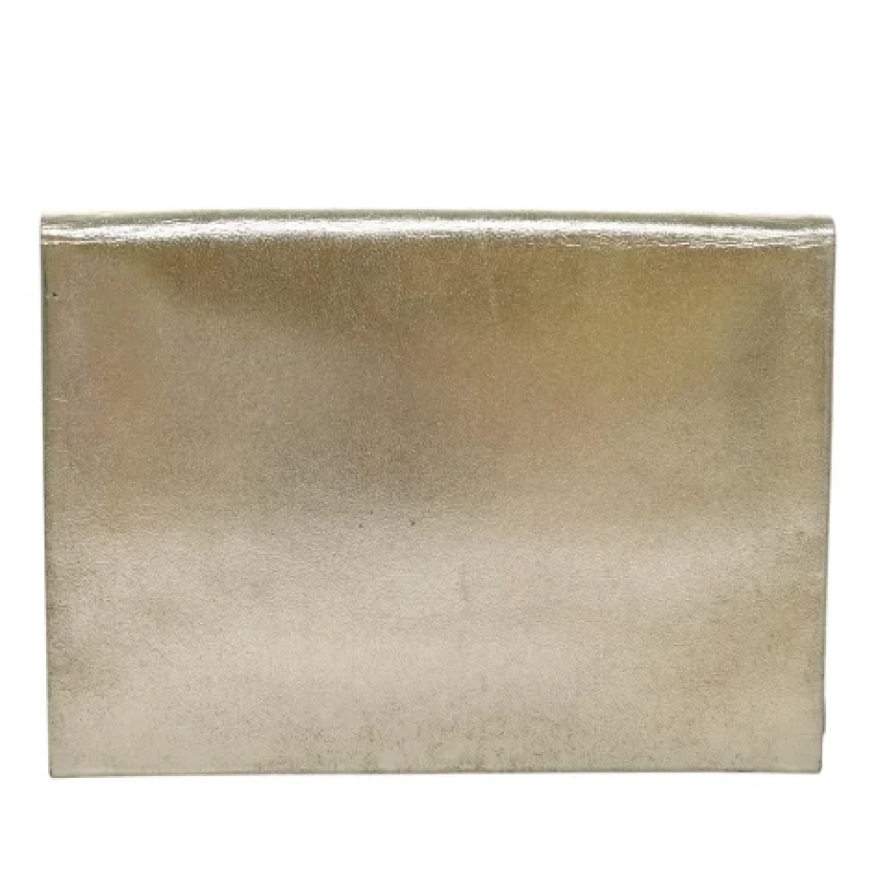Saint Laurent Vintage Pre-owned Leather clutches Yellow Dames