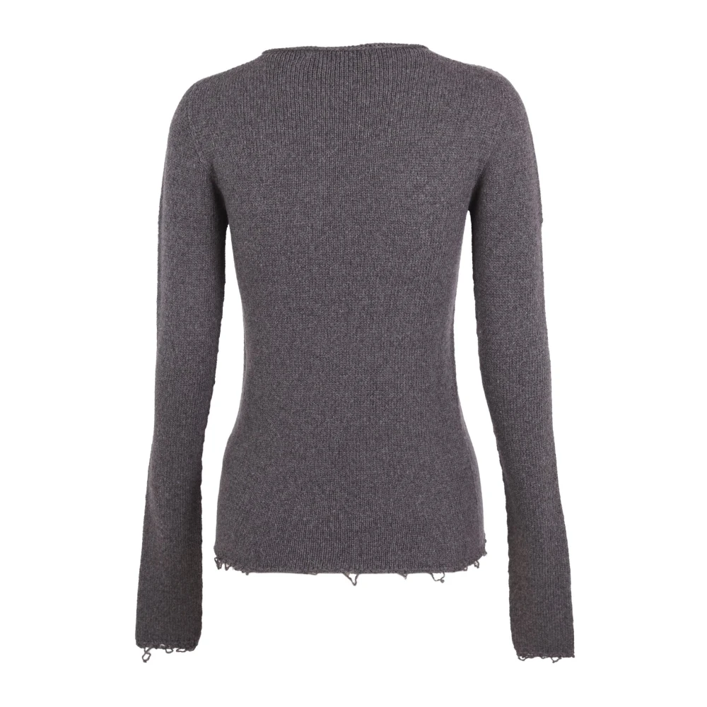 Cortana Winter grijs melange wol en kasjmier trui Gray Dames