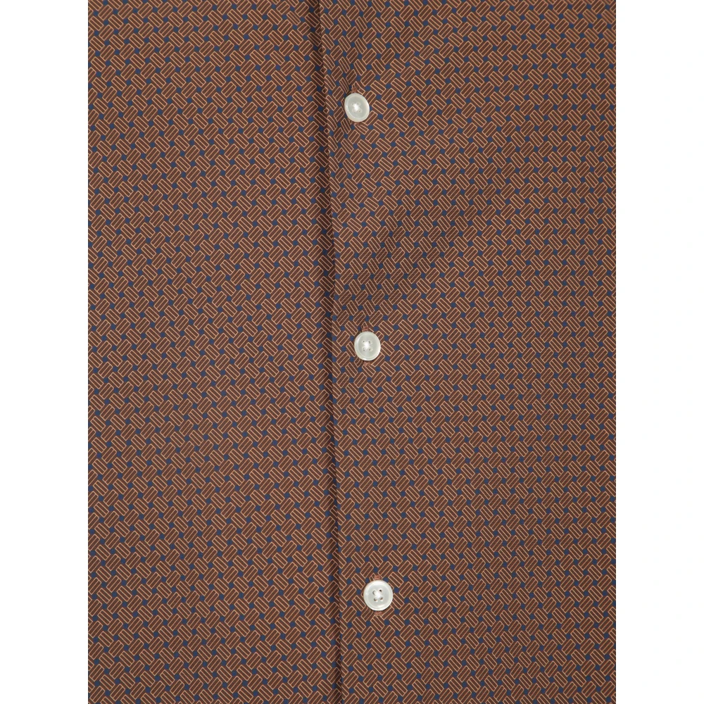 Dell'oglio Bruine Polo Shirt Elegante Stijl Brown Heren