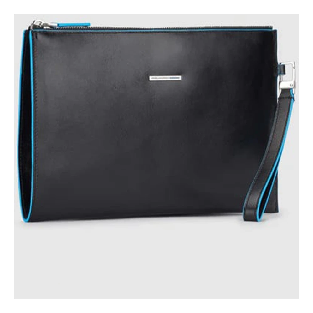 Piquadro Zwarte Clutch Tas Black Dames