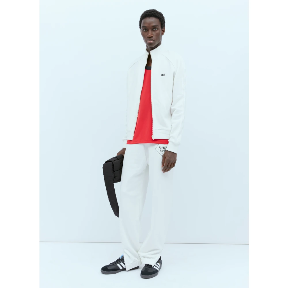 Wales Bonner Logo Print Trainingsbroek White Heren