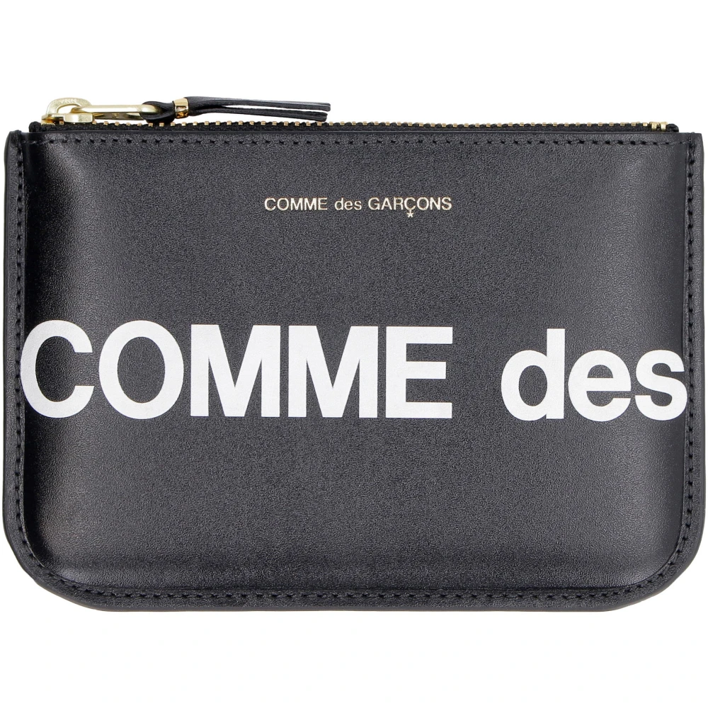 Comme des Garçons Leren Logo Detail Pouch Black Dames