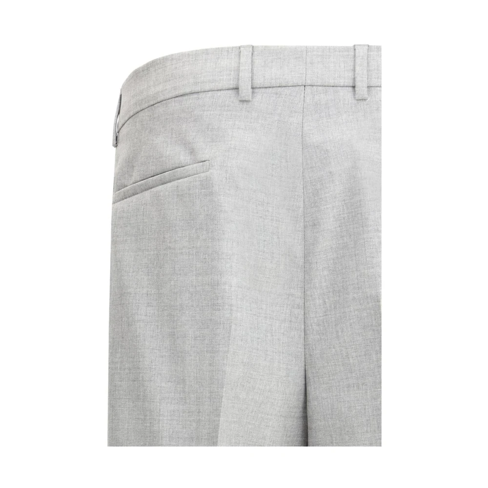 BRUNELLO CUCINELLI Mlange Wollen Broek Gray Heren