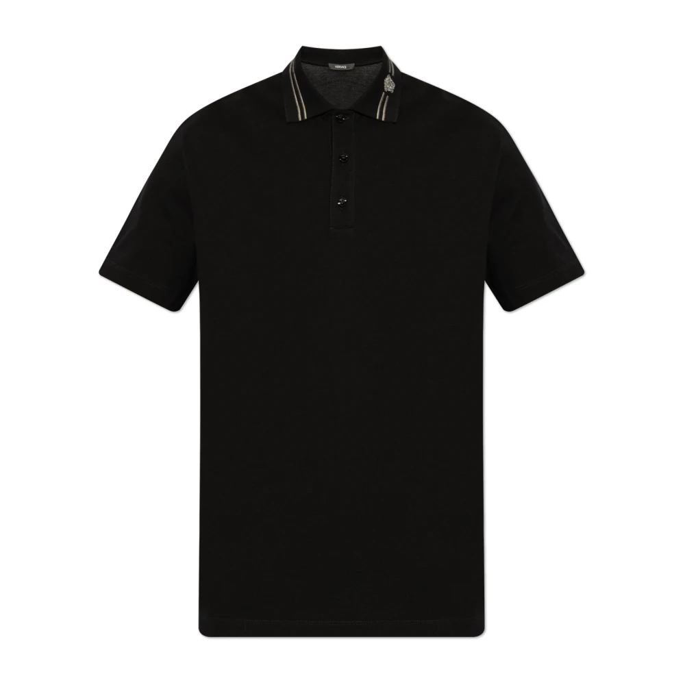 Versace Zwarte T-shirt voor Mannen Stijlvol Black Heren