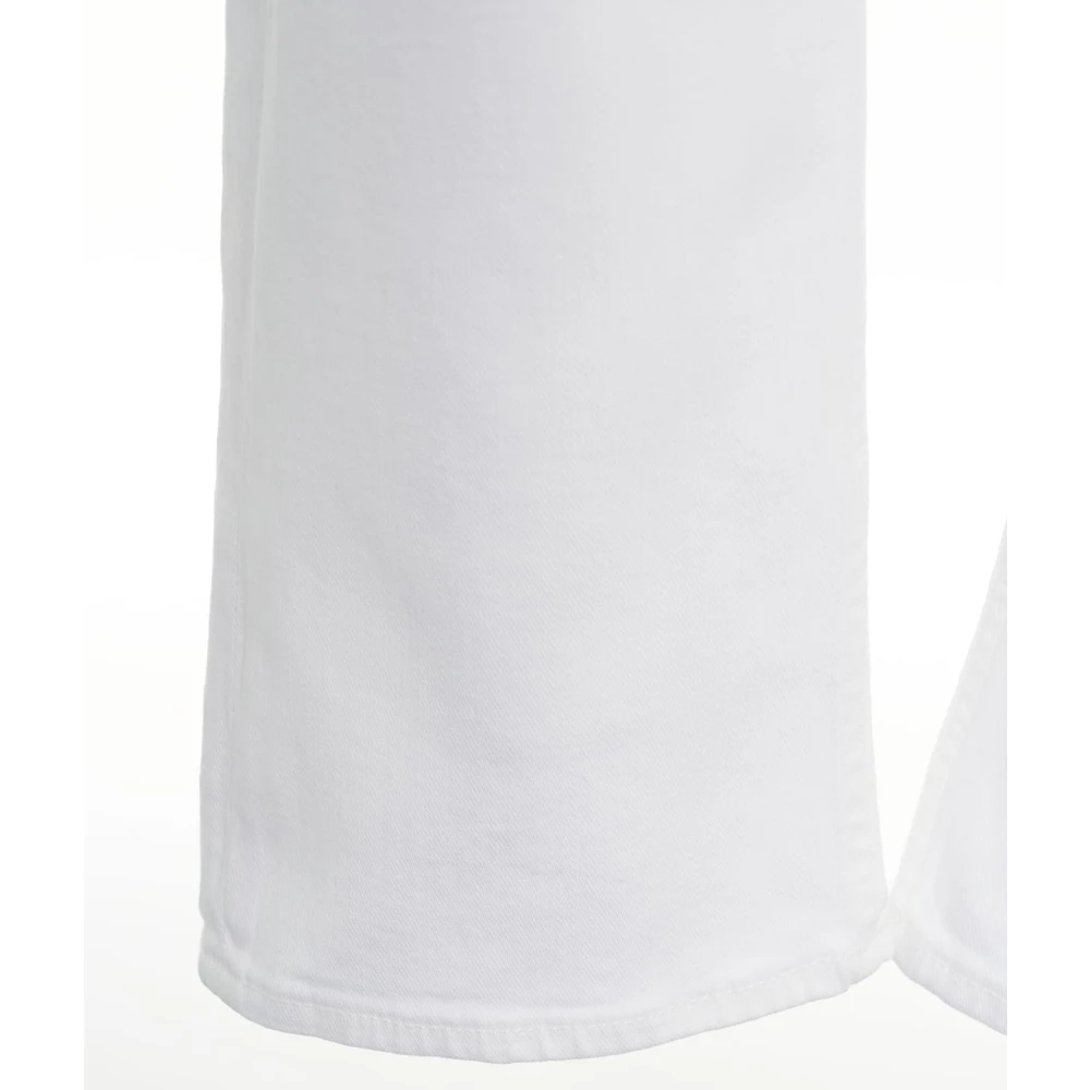 7 For All Mankind Witte Straight Jeans 'The Straight Plan' White Heren
