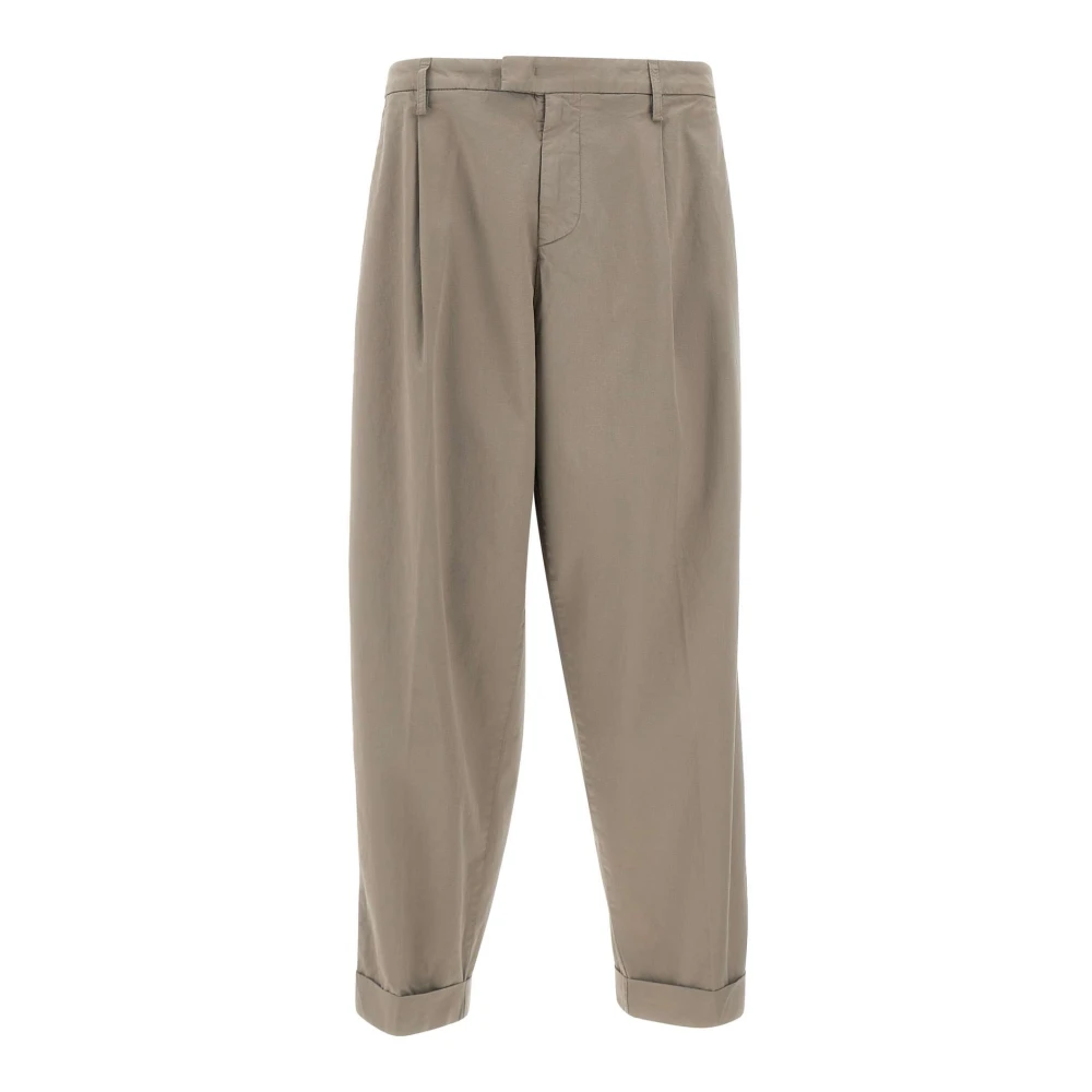 Dondup Men's Gray Straight Trousers, W33, Mel Trousers