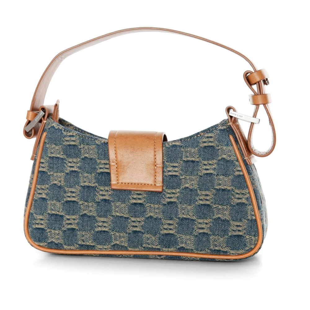 Misbhv Denim Schoudertas met Jacquard Monogram Patroon Multicolor Dames