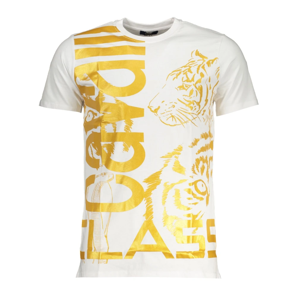 Cavalli Class Korte Mouw T-shirt Wit Heren Logo White Heren