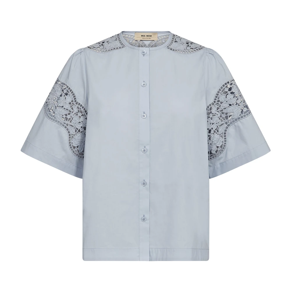 Mos Mosh Blue Shirts, Female, L, Mmbritze Cotton Shirt