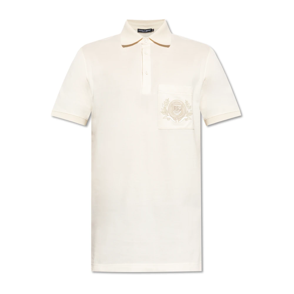 Dolce & Gabbana Polo met zak Beige Heren