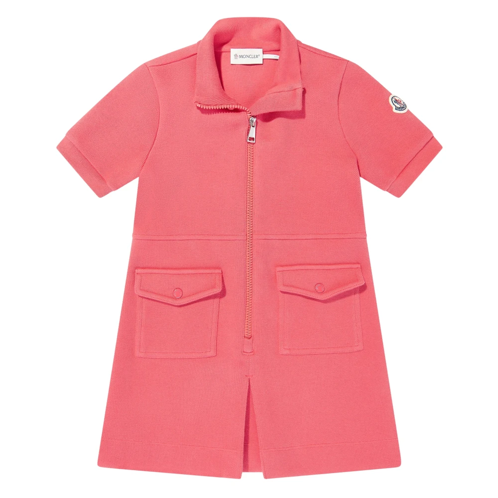Moncler Girls Red Dresses,, Zip Up Dress Size 6 Y
