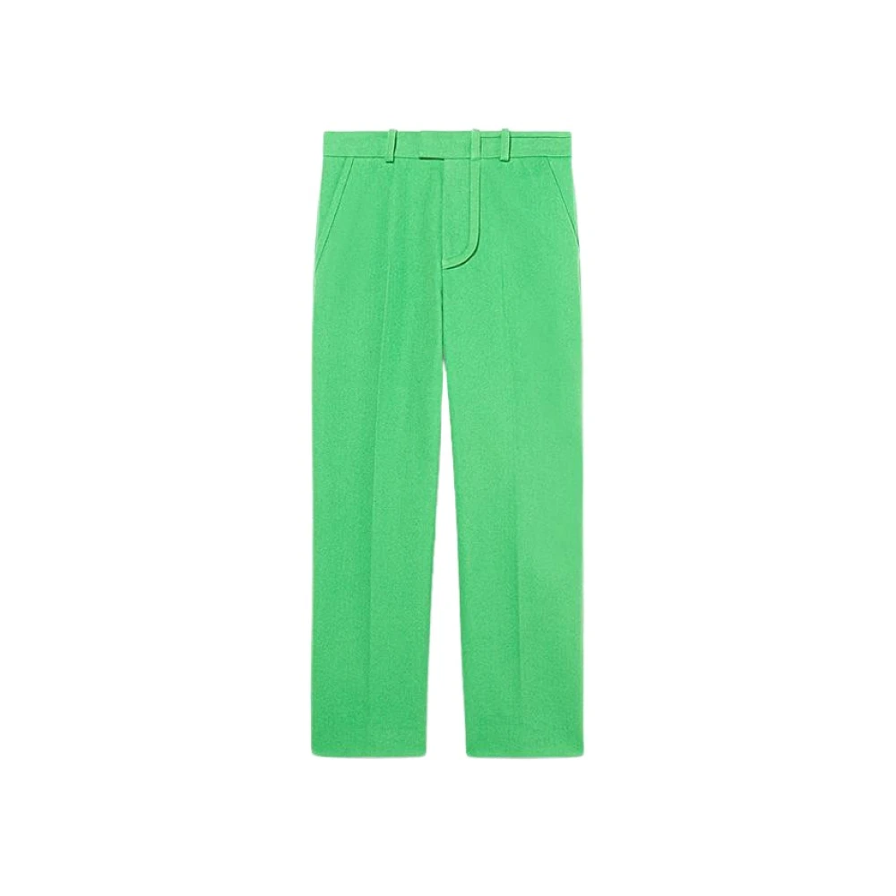 Jacquemus Groene broek met hoge taille en rechte pijpen Green Dames