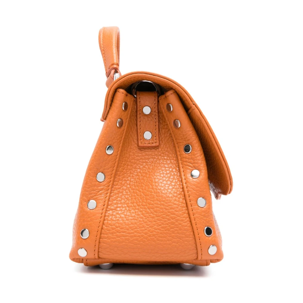 Zanellato Oranje Foldover Top Handtas Orange Dames