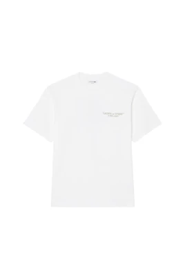 Broderad Tjock Bomulls T-shirt