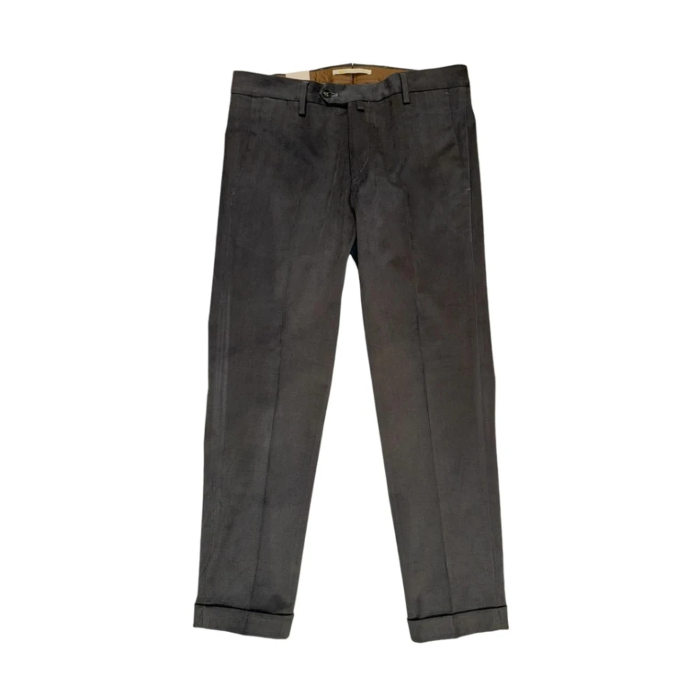 Briglia Grijze Logo Broek Slim Fit Gray Heren