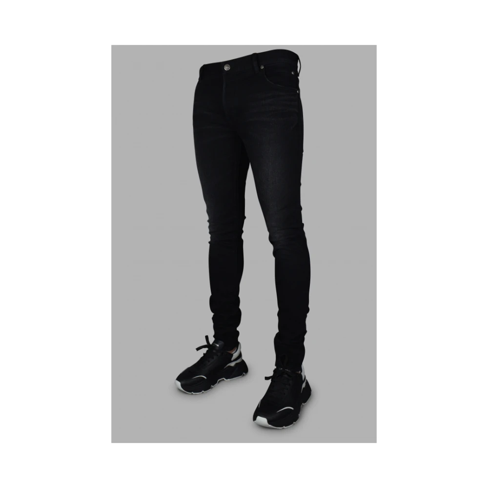 Balmain Zwarte Gewassen Skinny Jeans Black Heren