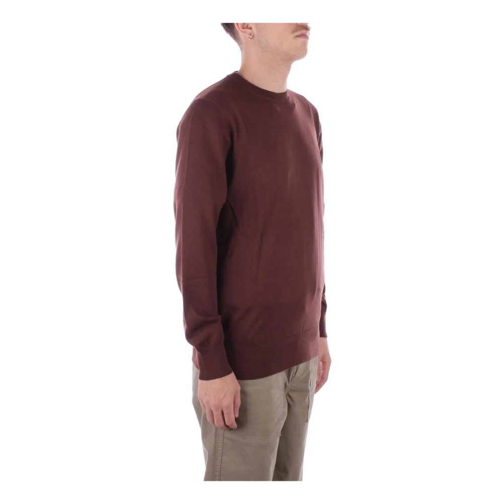 Saint Barth Bruine Logo Sweater Regular Fit Brown Heren