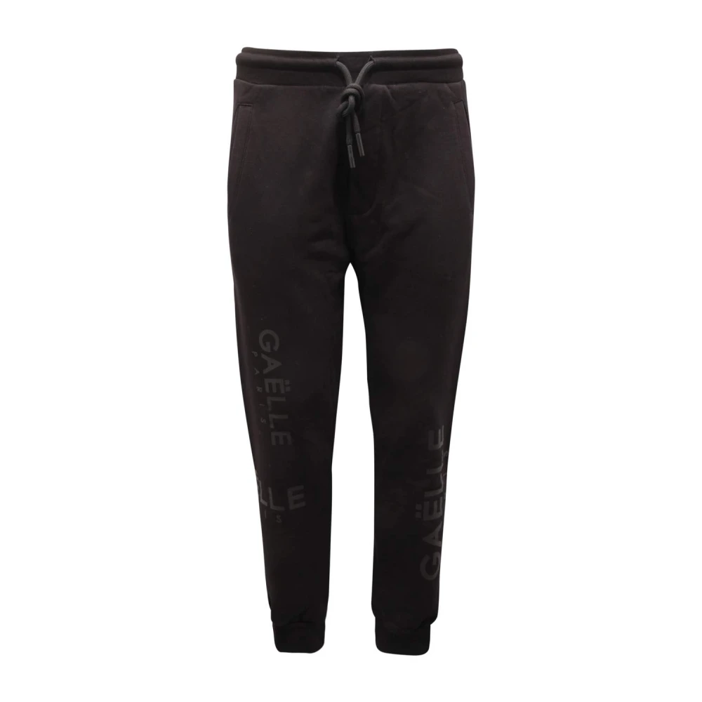 Gaëlle Paris Black Sweatpants, Male, S, Joggers Made In Italy