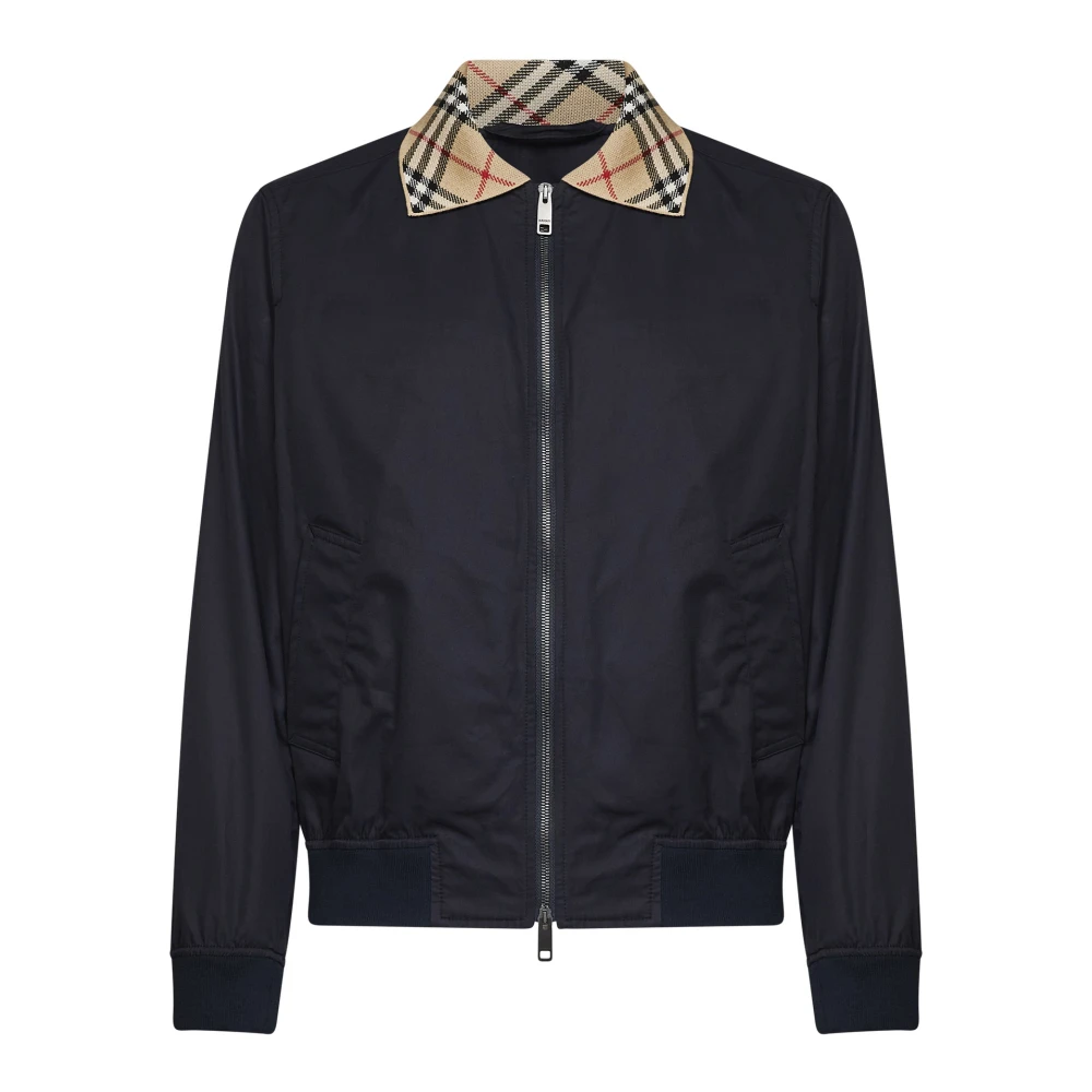 Burberry Blue Bomber Jackets, Male, 2XL, Bomber Jacket