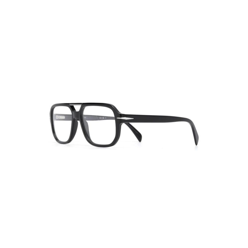 Eyewear by David Beckham Zwarte Optische Bril Klassieke Stijl Black Heren