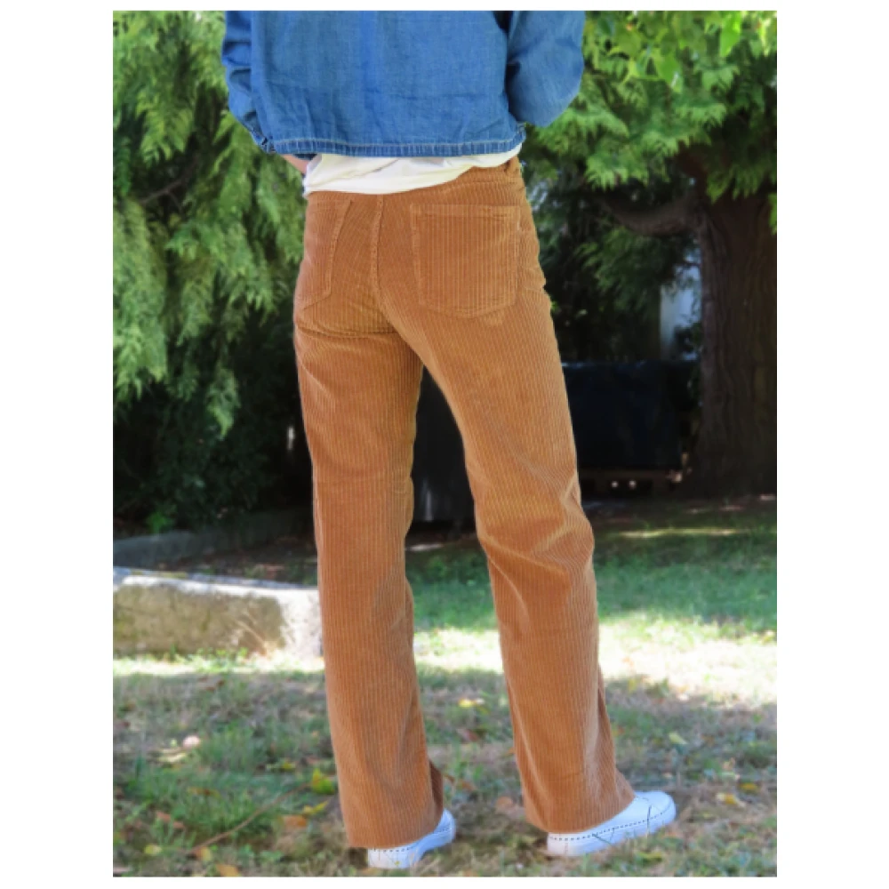 Islow Manon Wijde Broek met Knoopsluiting Brown Dames